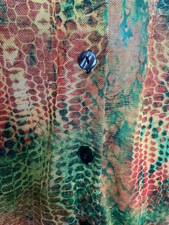 PrettyLittleThing Women’s Size 2 Green Brown Snake-Print Long Sleeve Mini Dress - Picture 8 of 10